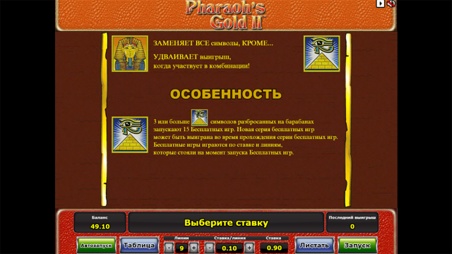 Pharaoh's Gold II 1